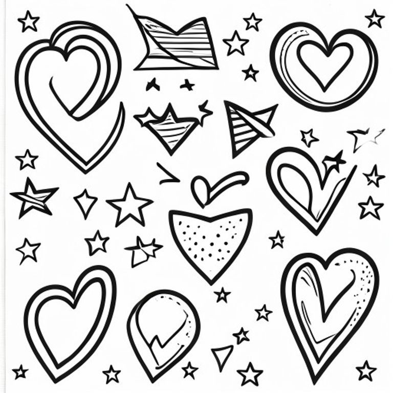 Colors and shapes coloring page