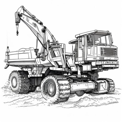Construction Zone coloring page preview